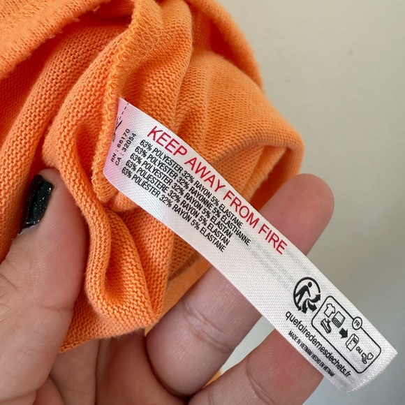 UO Out From Under BouncePlush Chloe Orange Button Up Cardigan Top XS Loungewear - Picture 12 of 13